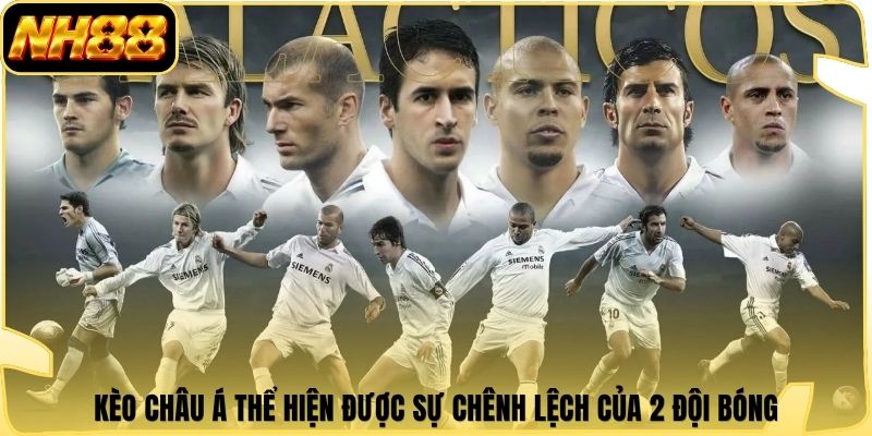 Kèo châu Á thể hiện được sự chênh lệch của 2 đội bóng