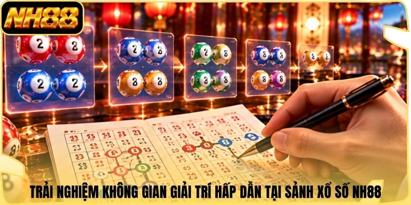 Trải nghiệm không gian giải trí hấp dẫn tại sảnh xổ số NH88