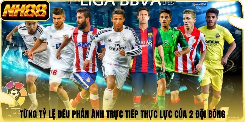 Từng tỷ lệ đều phản ánh trực tiếp thực lực của 2 đội bóng